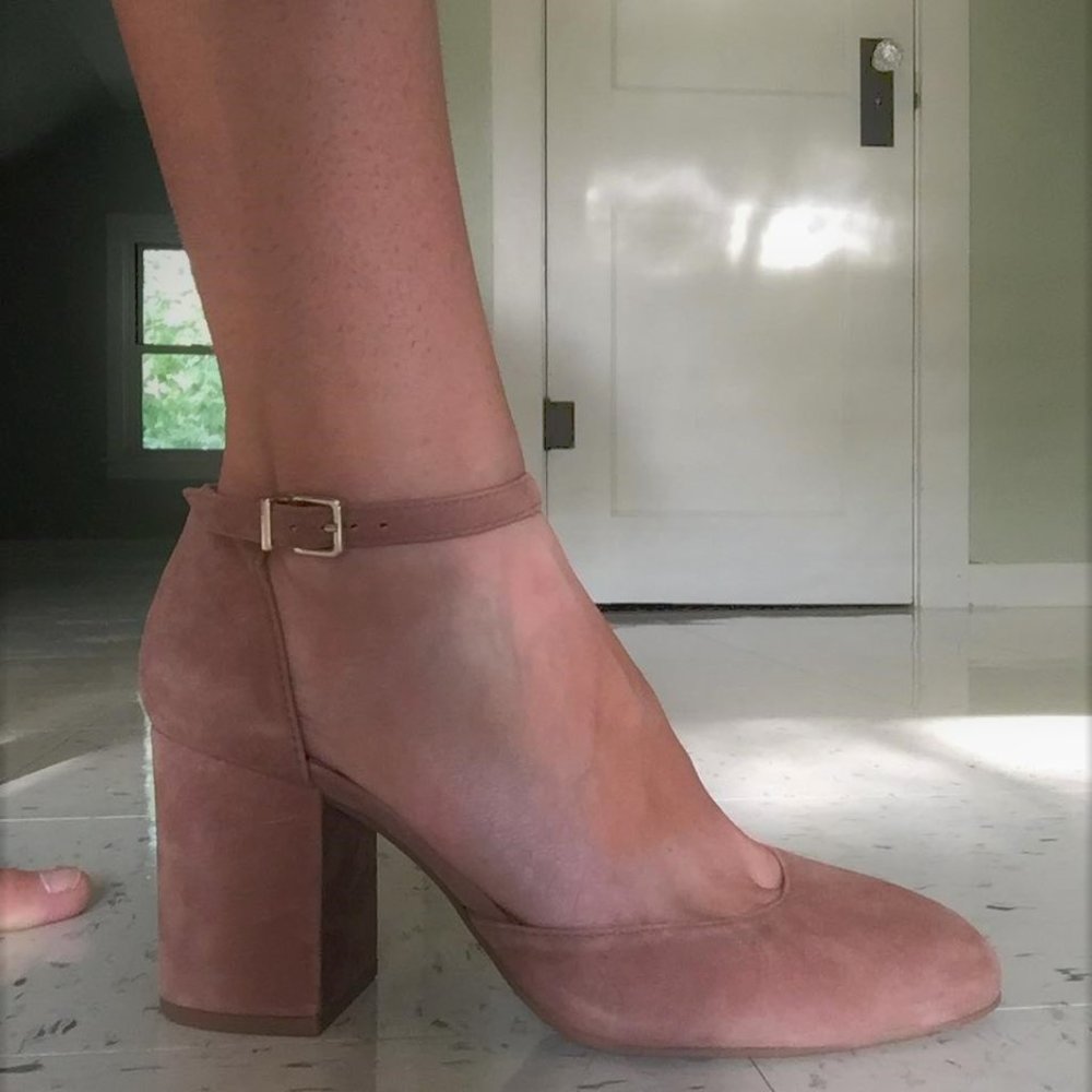 Mauve Block Heel